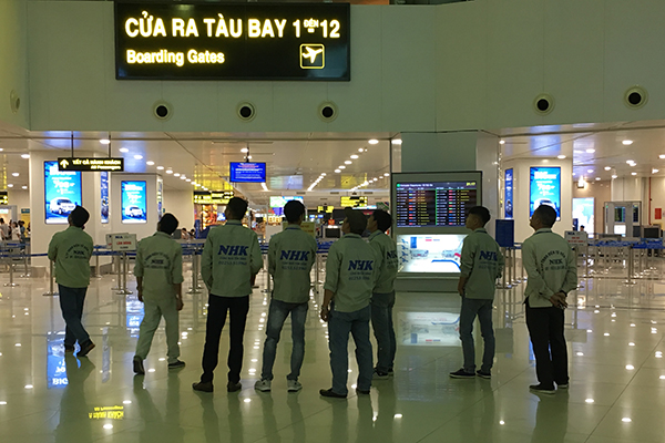 Thi công màn led tại sân bay Nội Bài